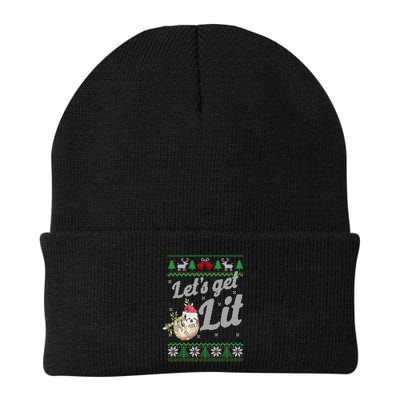 Let's Get Lit Funny Sloth Christmas Funny Sloth Lovers Meaningful Gift Beanie