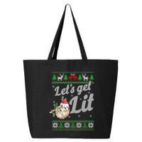 Let's Get Lit Funny Sloth Christmas Funny Sloth Lovers Meaningful Gift 25L Jumbo Tote