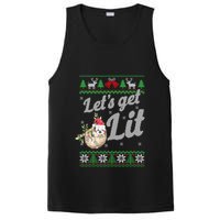 Let's Get Lit Funny Sloth Christmas Funny Sloth Lovers Meaningful Gift PosiCharge Competitor Tank