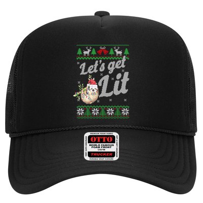 Let's Get Lit Funny Sloth Christmas Funny Sloth Lovers Meaningful Gift Trucker Hat