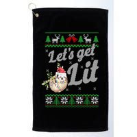 Let's Get Lit Funny Sloth Christmas Funny Sloth Lovers Meaningful Gift Golf Towel