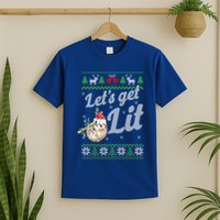Let's Get Lit Funny Sloth Christmas Funny Sloth Lovers Meaningful Gift T-Shirt