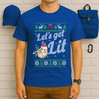 Let's Get Lit Funny Sloth Christmas Funny Sloth Lovers Meaningful Gift T-Shirt