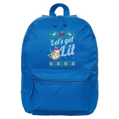 Let's Get Lit Funny Sloth Christmas Funny Sloth Lovers Meaningful Gift 16 in Basic Backpack