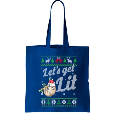 Let's Get Lit Funny Sloth Christmas Funny Sloth Lovers Meaningful Gift Bag