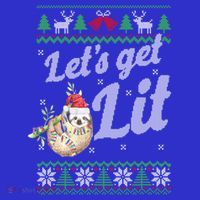 Let's Get Lit Funny Sloth Christmas Funny Sloth Lovers Meaningful Gift Bag