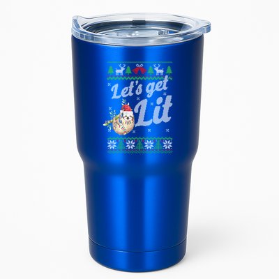 Let's Get Lit Funny Sloth Christmas Funny Sloth Lovers Meaningful Gift Tumbler