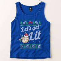 Let's Get Lit Funny Sloth Christmas Funny Sloth Lovers Meaningful Gift Tank Top