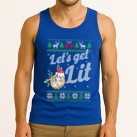 Let's Get Lit Funny Sloth Christmas Funny Sloth Lovers Meaningful Gift Tank Top
