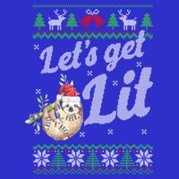 Let's Get Lit Funny Sloth Christmas Funny Sloth Lovers Meaningful Gift Visor