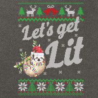 Let's Get Lit Funny Sloth Christmas Funny Sloth Lovers Meaningful Gift Cotton Canvas Backpack
