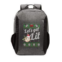 Let's Get Lit Funny Sloth Christmas Funny Sloth Lovers Meaningful Gift Vector Backpack