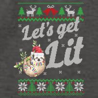 Let's Get Lit Funny Sloth Christmas Funny Sloth Lovers Meaningful Gift Vector Backpack