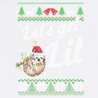 Let's Get Lit Funny Sloth Christmas Funny Sloth Lovers Meaningful Gift Garment-Dyed Sweatshirt