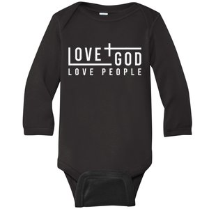 Love God Love People Baby Long Sleeve Bodysuit