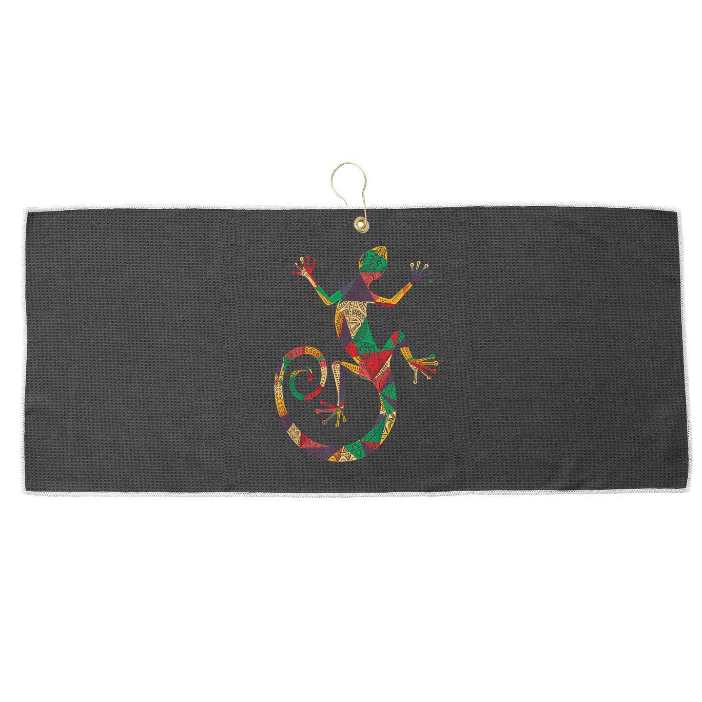 Lizard Gecko Large Microfiber Waffle Golf Towel