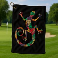 Lizard Gecko Golf Towel