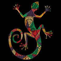 Lizard Gecko Cropped Pullover Crew