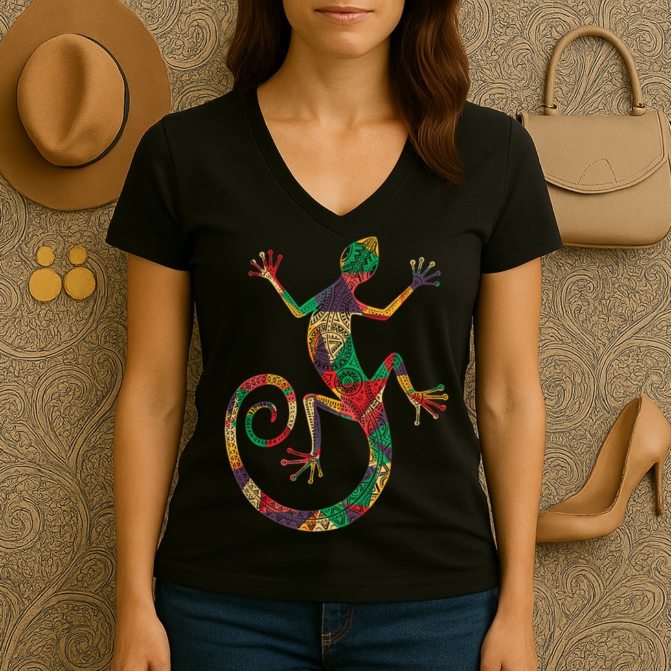 Lizard Gecko Women's V-Neck T-Shirt