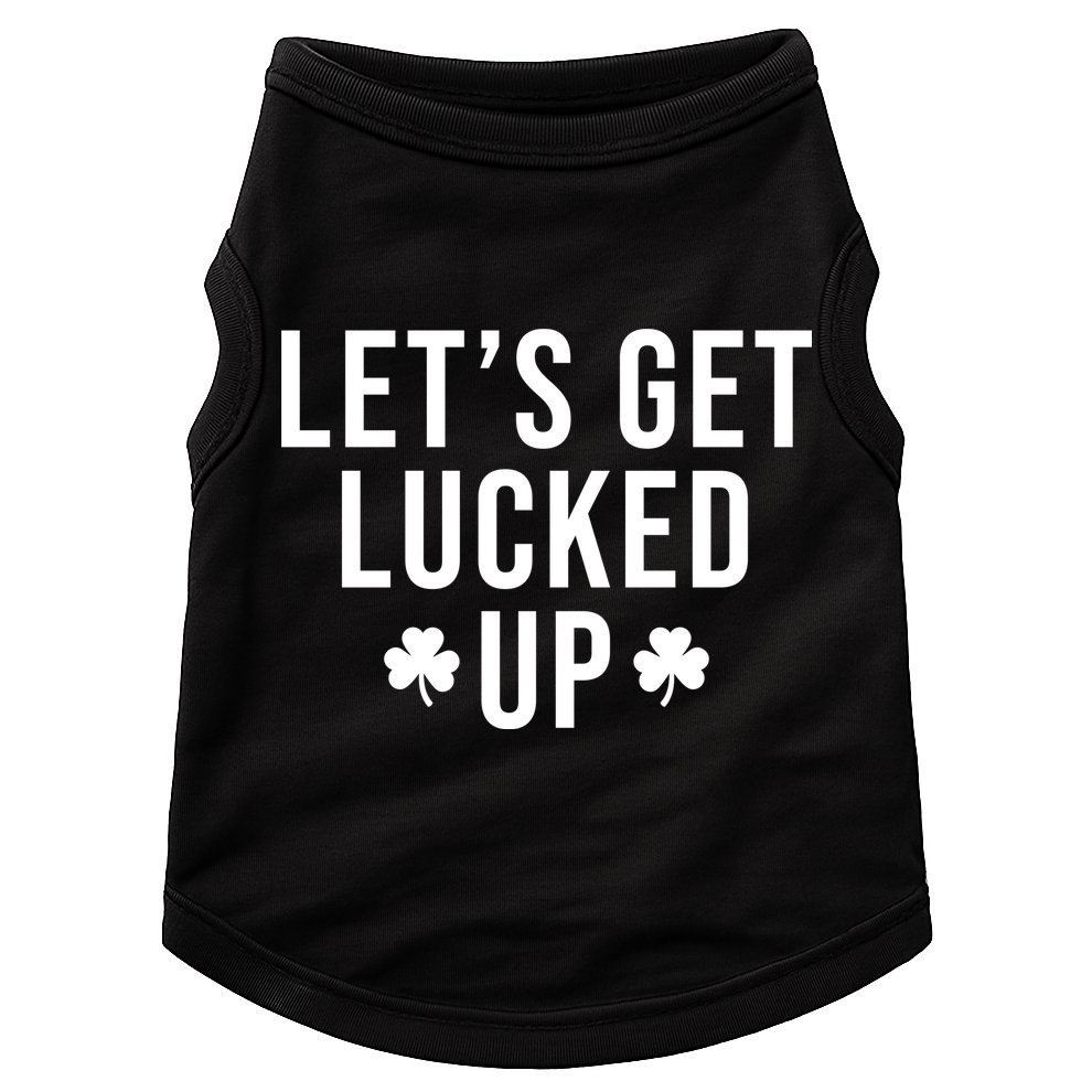 Lets Get Lucked Up St Patricks Day Funny Doggie Tank