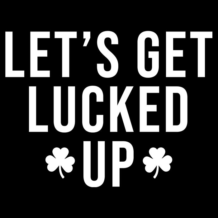 Lets Get Lucked Up St Patricks Day Funny Ladies Essential Flowy Tank