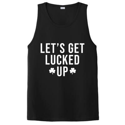 Lets Get Lucked Up St Patricks Day Funny PosiCharge Competitor Tank