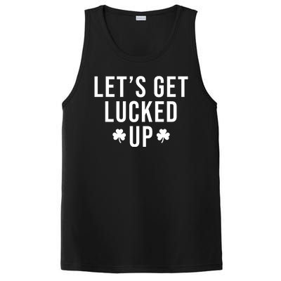 Lets Get Lucked Up St Patricks Day Funny PosiCharge Competitor Tank