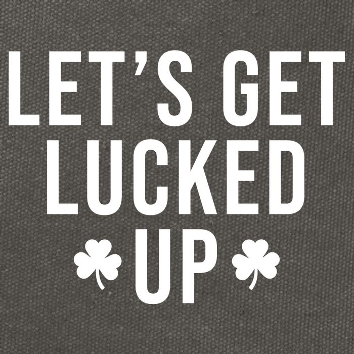 Lets Get Lucked Up St Patricks Day Funny Cotton Canvas Backpack