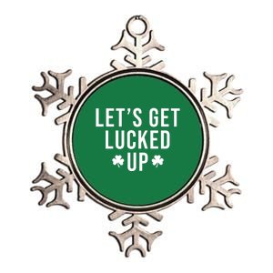 Lets Get Lucked Up St Patricks Day Funny Metallic Star Ornament