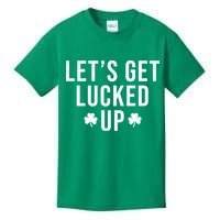 Lets Get Lucked Up St Patricks Day Funny Kids T-Shirt