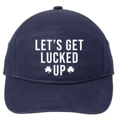 Lets Get Lucked Up St Patricks Day Funny 7-Panel Snapback Hat