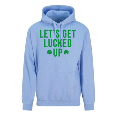 Lets Get Lucked Up St Patricks Day Funny Unisex Surf Hoodie