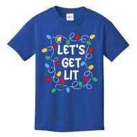 Let's Get Lit Christmas Lights Xmas Pajama Holiday Boy Girl Gift Kids T-Shirt