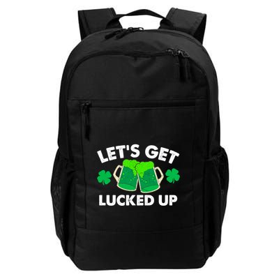 LetS Get Lucked Up Funny Irish St PatrickS Day Green Beer Gift Backpack