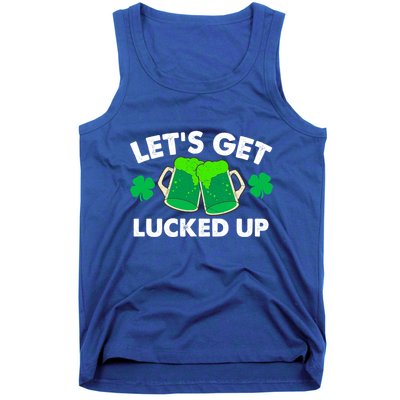 LetS Get Lucked Up Funny Irish St PatrickS Day Green Beer Gift Tank Top