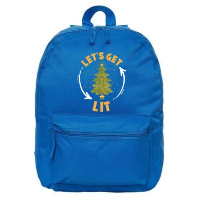 LetS Get Lit Funny Christmas Ing Xmas Tree Lover Cool Gift 16 in Basic Backpack