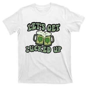 Lets Get Lucked Up Lucky Clovers St Patricks Day Beer Drink T-Shirt