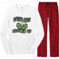 Lets Get Lucked Up Lucky Clovers St Patricks Day Beer Drink Long Sleeve Pajama Set