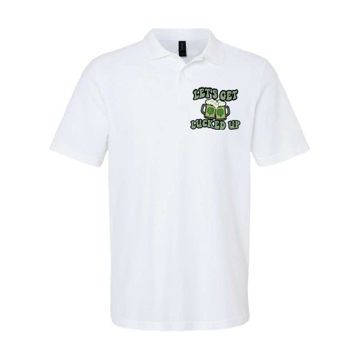 Lets Get Lucked Up Lucky Clovers St Patricks Day Beer Drink Softstyle Adult Sport Polo