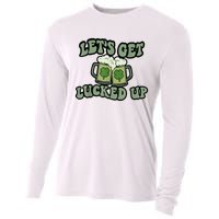 Lets Get Lucked Up Lucky Clovers St Patricks Day Beer Drink Cooling Performance Long Sleeve Crew