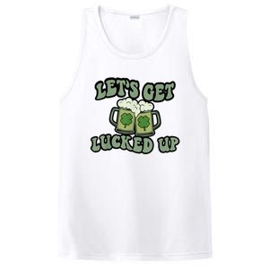 Lets Get Lucked Up Lucky Clovers St Patricks Day Beer Drink PosiCharge Competitor Tank