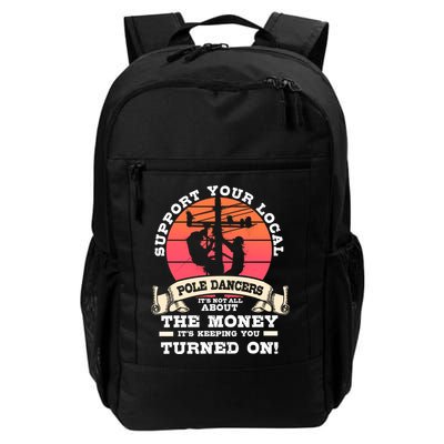 Lineman Gifts Line Worker Image On Back Of Daily Commute Backpack