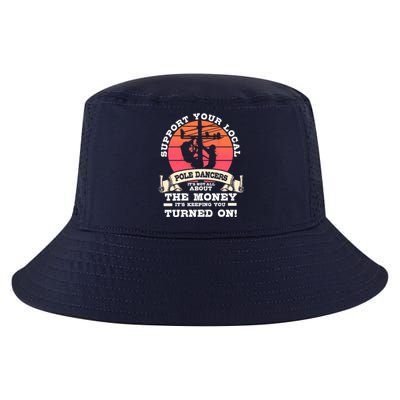 Lineman Gifts Line Worker Image On Back Of Cool Comfort Performance Bucket Hat