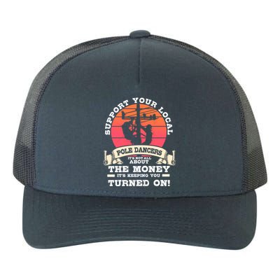 Lineman Gifts Line Worker Image On Back Of Yupoong Adult 5-Panel Trucker Hat