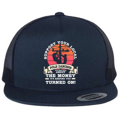 Lineman Gifts Line Worker Image On Back Of Flat Bill Trucker Hat