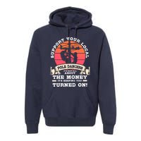 Lineman Gifts Line Worker Image On Back Of Premium Hoodie