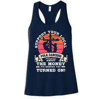 Lineman Gifts Line Worker Image On Back Of Women's Racerback Tank