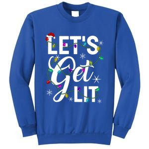 LetS Get Lit Funny Christmas Lighting Xmas Gift Sweatshirt