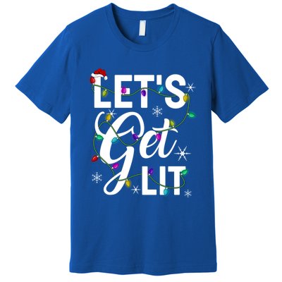 LetS Get Lit Funny Christmas Lighting Xmas Gift Premium T-Shirt