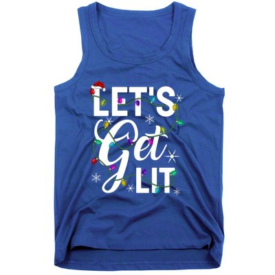 LetS Get Lit Funny Christmas Lighting Xmas Gift Tank Top